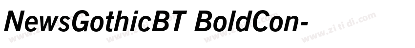 NewsGothicBT BoldCon字体转换